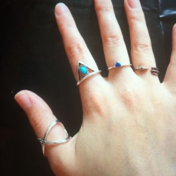 🎁 1 HR sale🎁Boho -Bohemian Midi Ring set - Picture 4 of 7